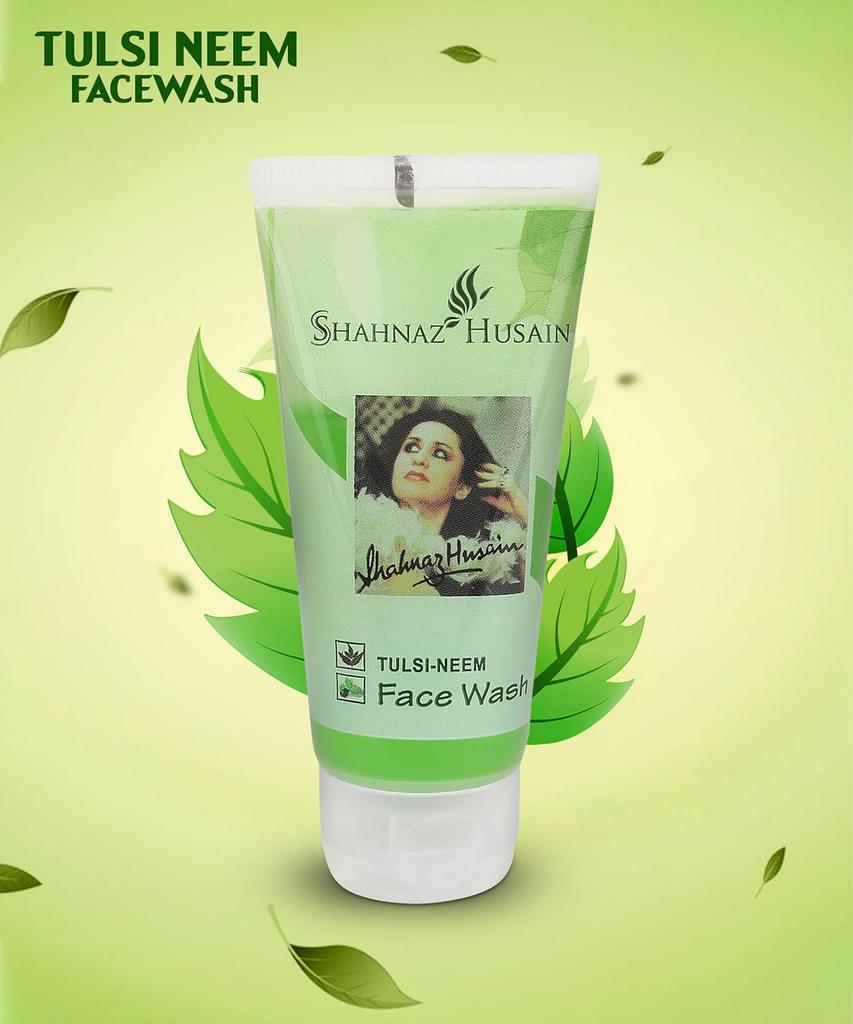 Shahnaz Husain Tulsi Neem Ayurvedic Herbal Face Wash 50 G Pack of 1 Gentle Cleansing Natural Fresh Skin Care Daily Use