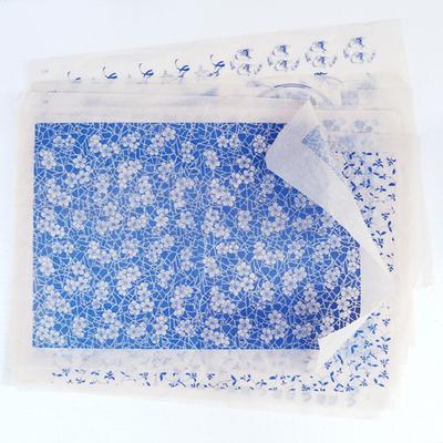 Keramik Abziehbild Einfache Bedienung Bequemes DIY Blau-Weiß Unterglasur Abziehbildpapier Keramikwerkzeug für Geschenk