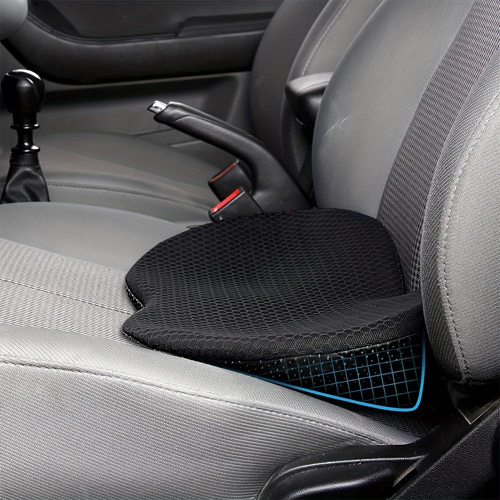 Memory Foam Car Seat Cushion - Dual Purpose Wedge & Lumbar Support , with Removable Cotton Cover, Lightweight & Compressible