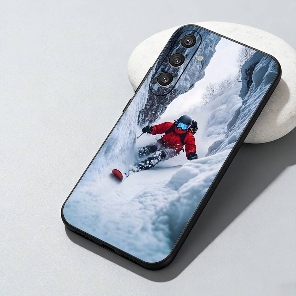 

Extreme Ski Phone Case For Samsung Galaxy A73,A72,A71,A70,A52,A51 Others Soft Black Cover Samsung a71 5g