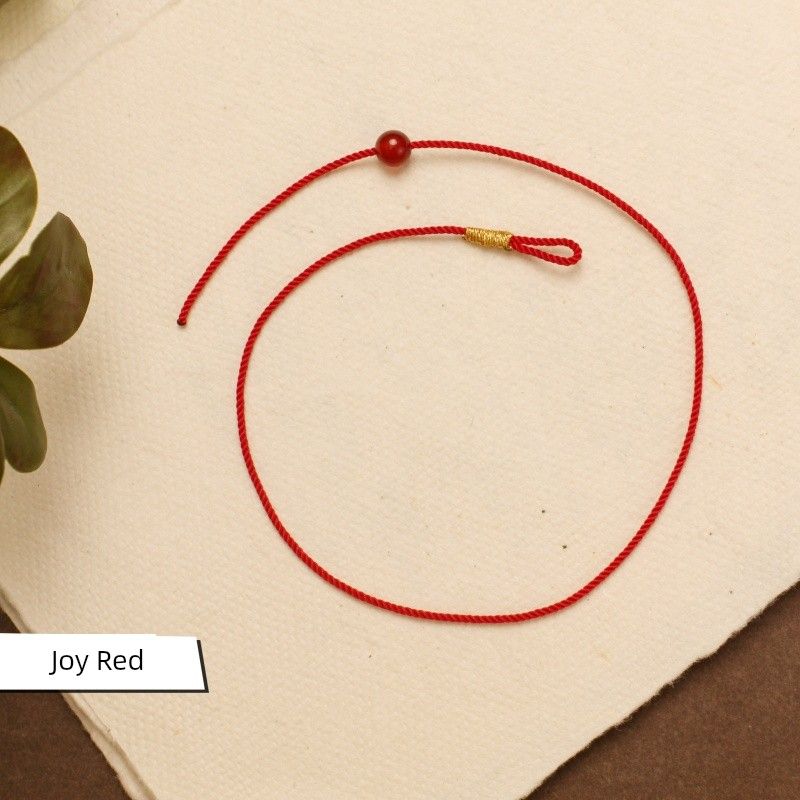 DIY Extremely Fine 1mm String Lucky Beads Anklet Carrying Strap