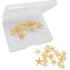 Julie Wang 20PCS 0.2-0.5 inches Tiny Small Miniature Natural Starfish Micro-Landscape Beach Wedding Nautical Ornament Shells Resin Craft DIY Vase
