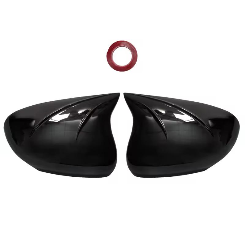 Decoration Door Mirror Cover For Mercedes-Benz A-Class -2025 Carbon Fiber Glossy Black Car Rearview Accessories