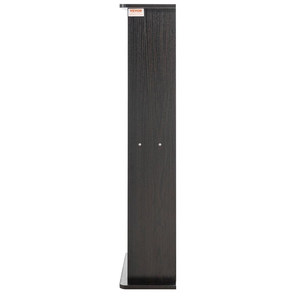 Media Storage Cabinet 5 Layers Adjustable DVD Shelves 240 CDs Espresso