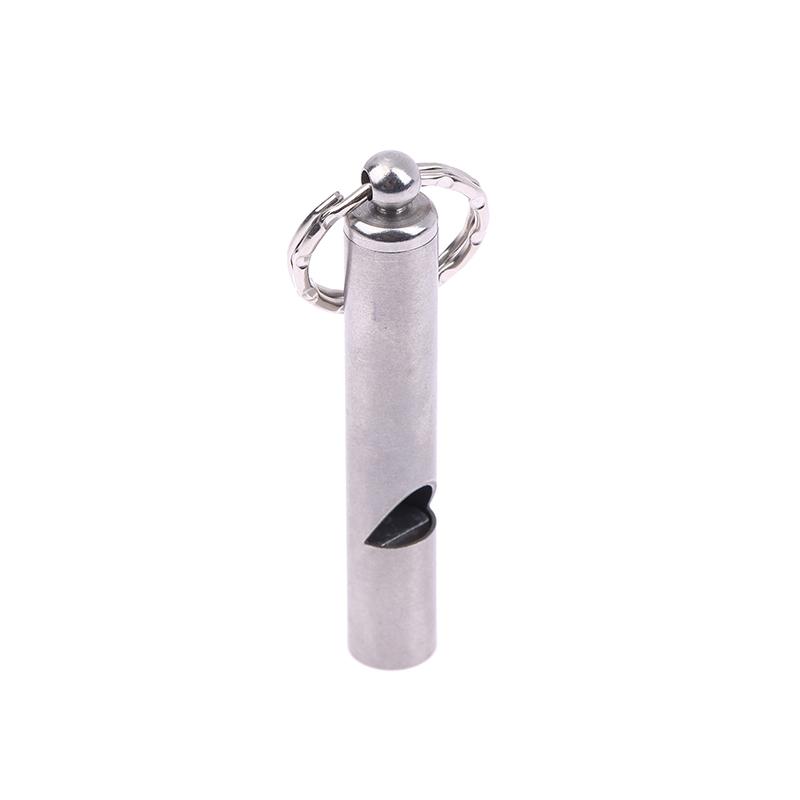 High Quality 304 Stainless Steel Emergency Whistle Safety Whistle Keychain For Team Sports Outdoor Hiking Camping Survival