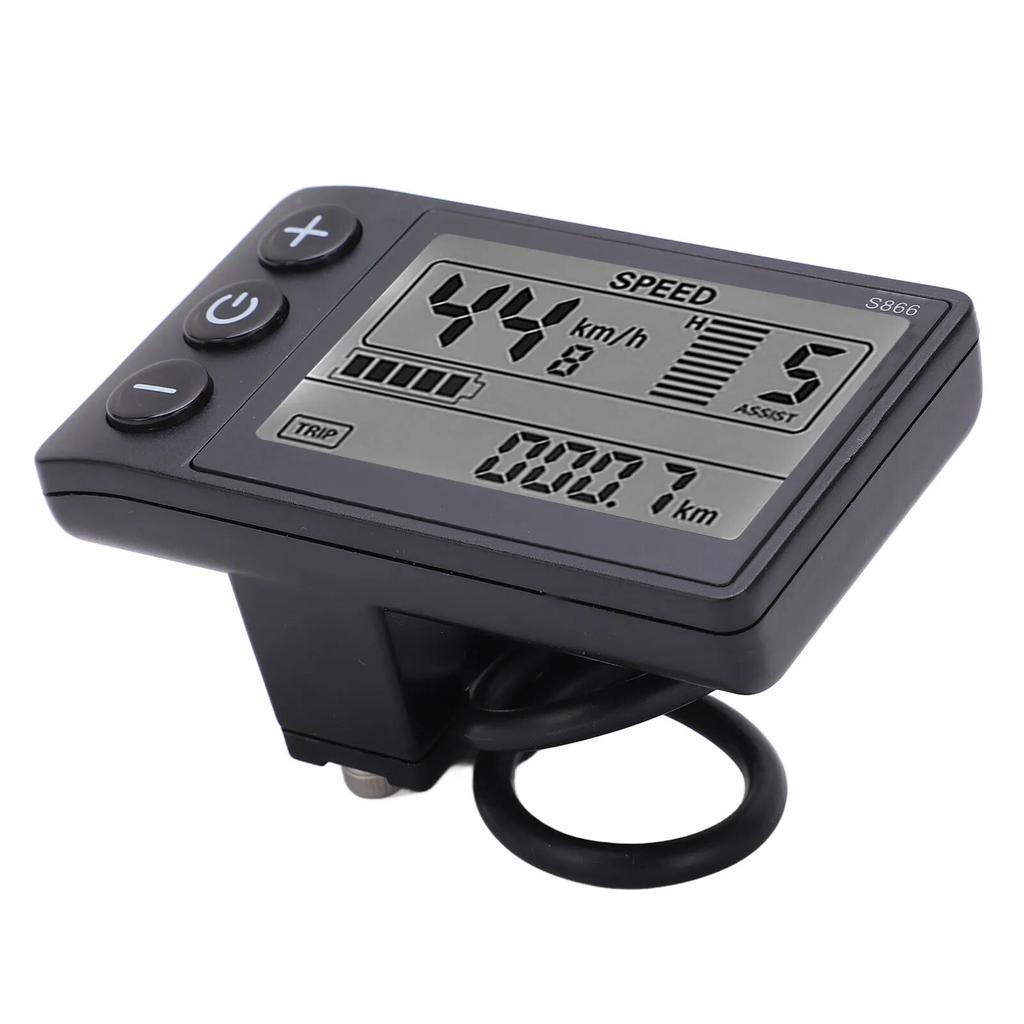 24V 36V 48V Electric Bike S866 LCD Display Meter Control Panel With Waterproof/SM Plug E-bike Parts