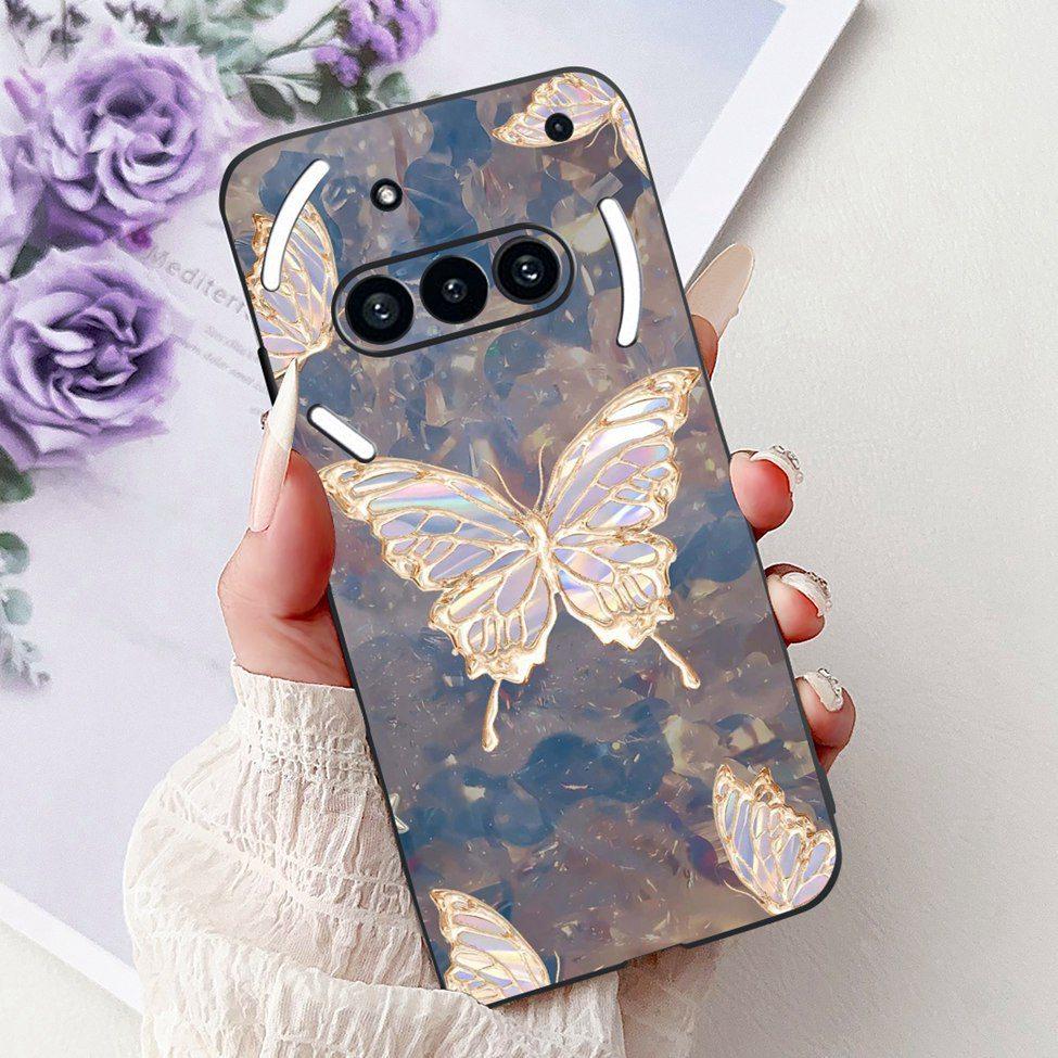 Téléphone pour rien (3a) A059 Coque Pour Nothing Phone 3a Étui Silicone Mode Luxe Fleurs Chat Mignon Drôle Peint Pare-chocs Souple