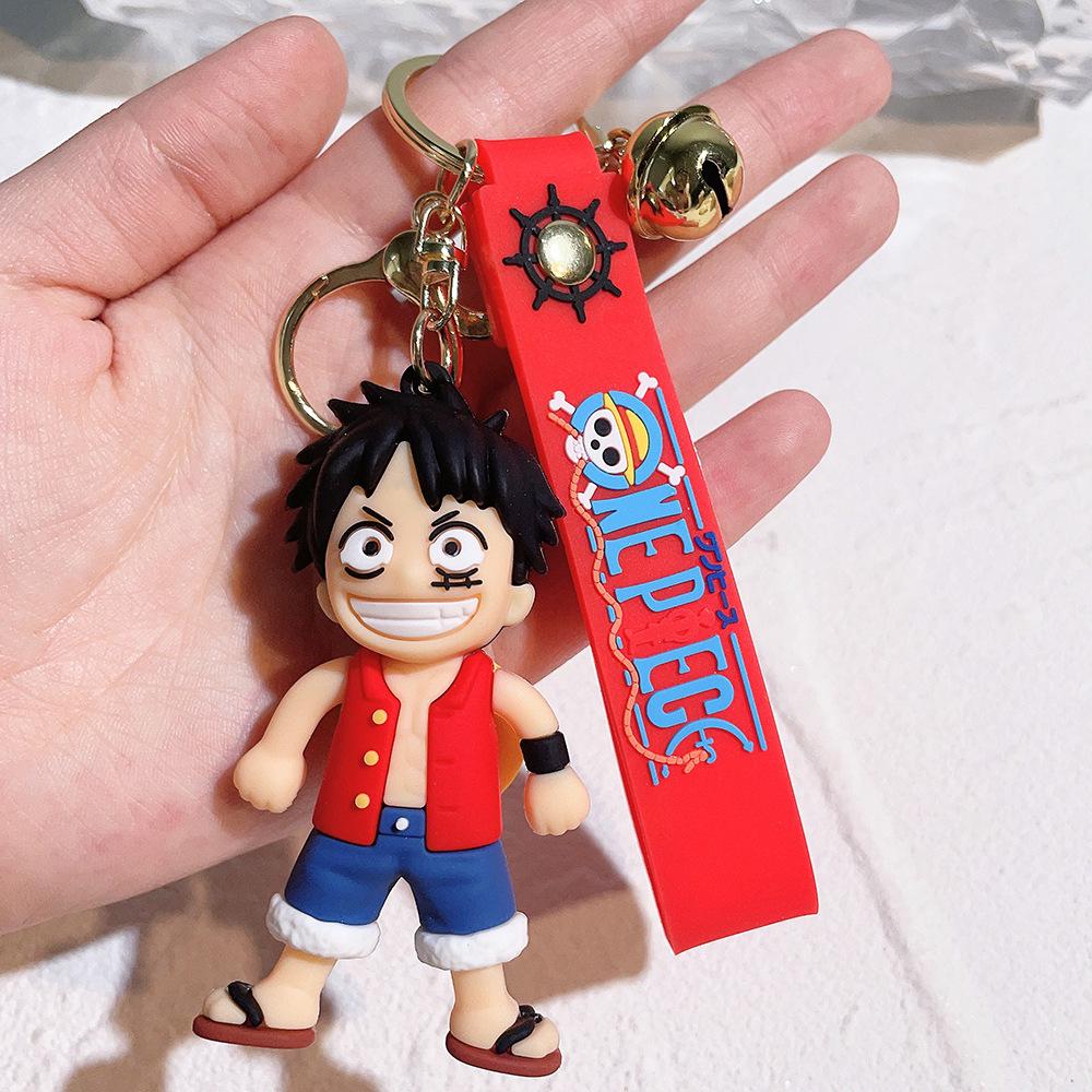 50Styles ONE PIECE Themed Keychain Cute Luffy, Roronoa Zoro, Silicone Toy Doll Key Chain Backpack Decor Small Gifts for Friends