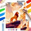 Oil Painting DIY Digital Painting The Lion King Sunset Pride Rock HandPainted Wall Art for Living Room or Entryway.