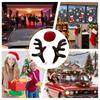 Reindeer Car Decor Holiday Auto Exterior Costume Reindeer Car Kit Antlers For Suv Van Truck Vehicle Automotive
