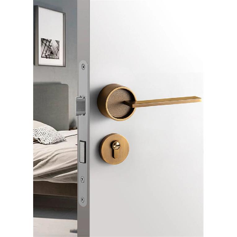 Serrature per Porte in Lega di Zinco Maniglia per Porta della Camera da Letto Stile Nordico Maniglia per Porta Interna Cilindro della Serratura Serratura per Porta Sicura Silenziosa Ferramenta per la Casa