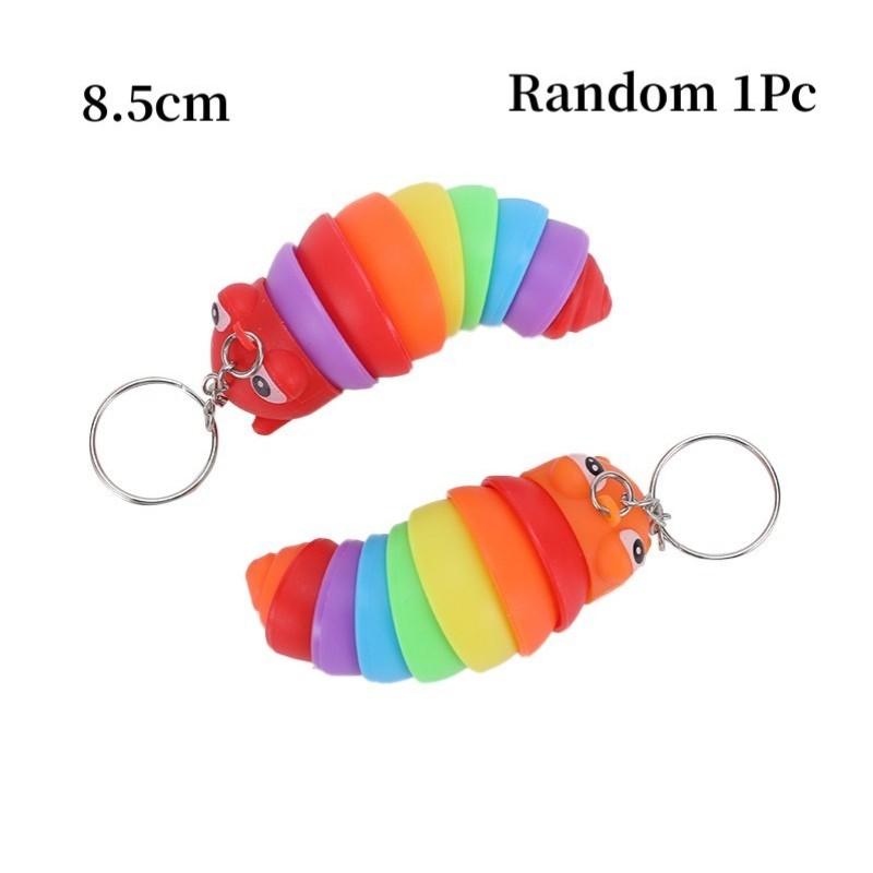 Toys Decompression Children's Adults Wriggling slug Caterpillar Fidget slug 3D Fun Vent toy  Jewelry Accessory