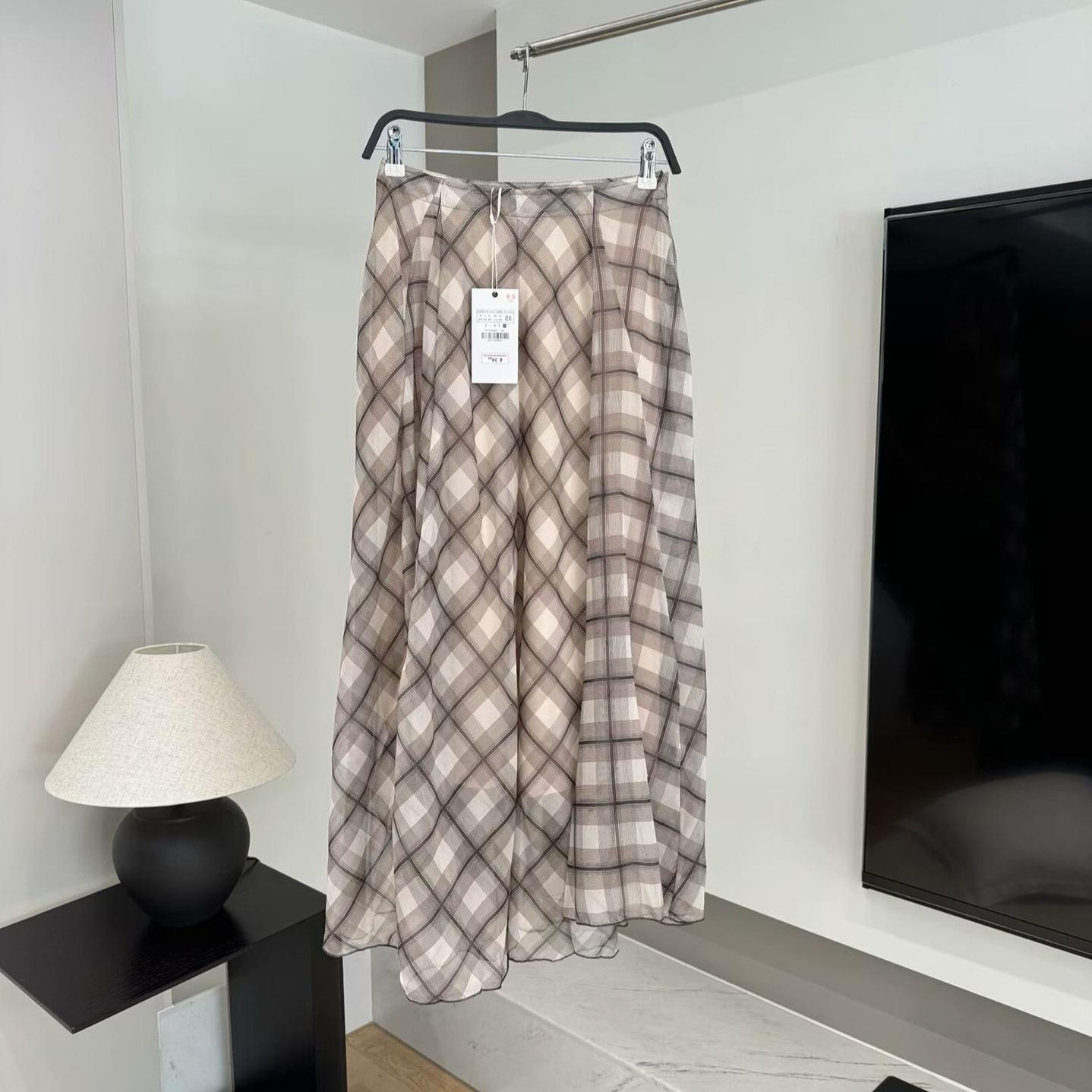 

TAOP&ZA Elegant Plaid Tulle Half Skirt - Women s Summer Fashion 5232857 M