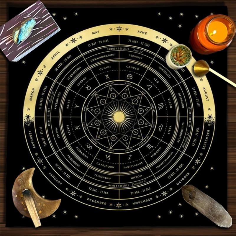 Board Game Pad Astrological Oracles Table Cover Card Mat Divinations Tablecloth