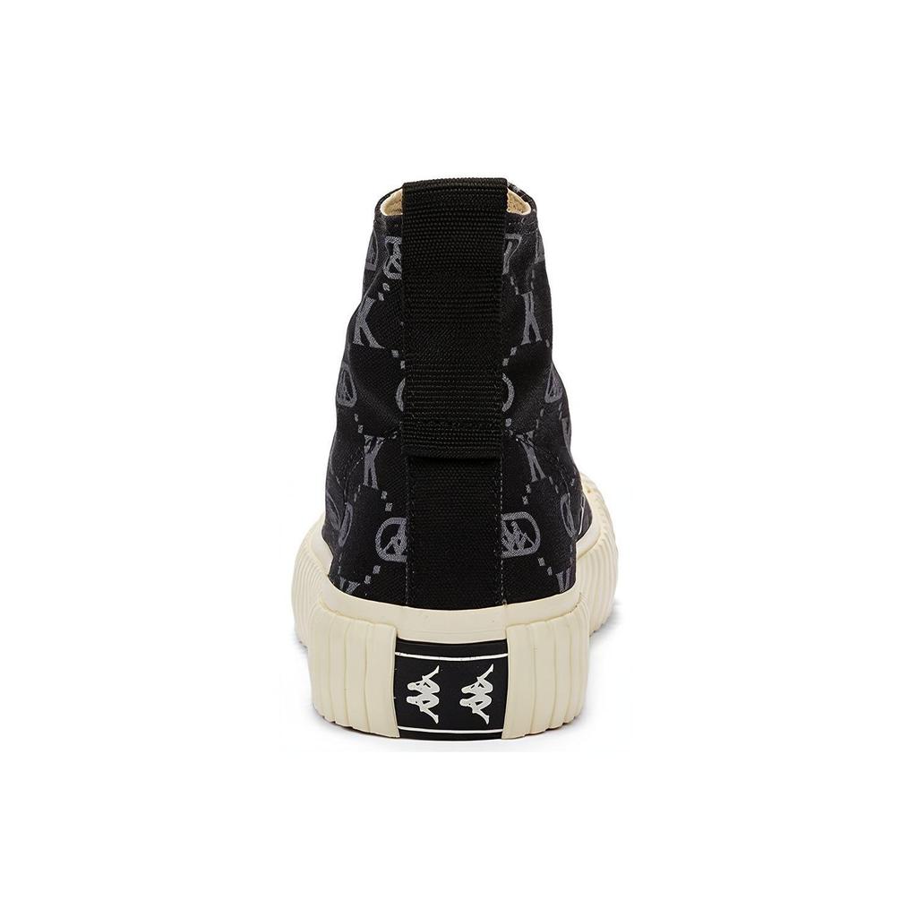 Kappa All Over Print Casual High Top Canvas Shoes Unisex Sneakers Black K0CY5VS14-990
