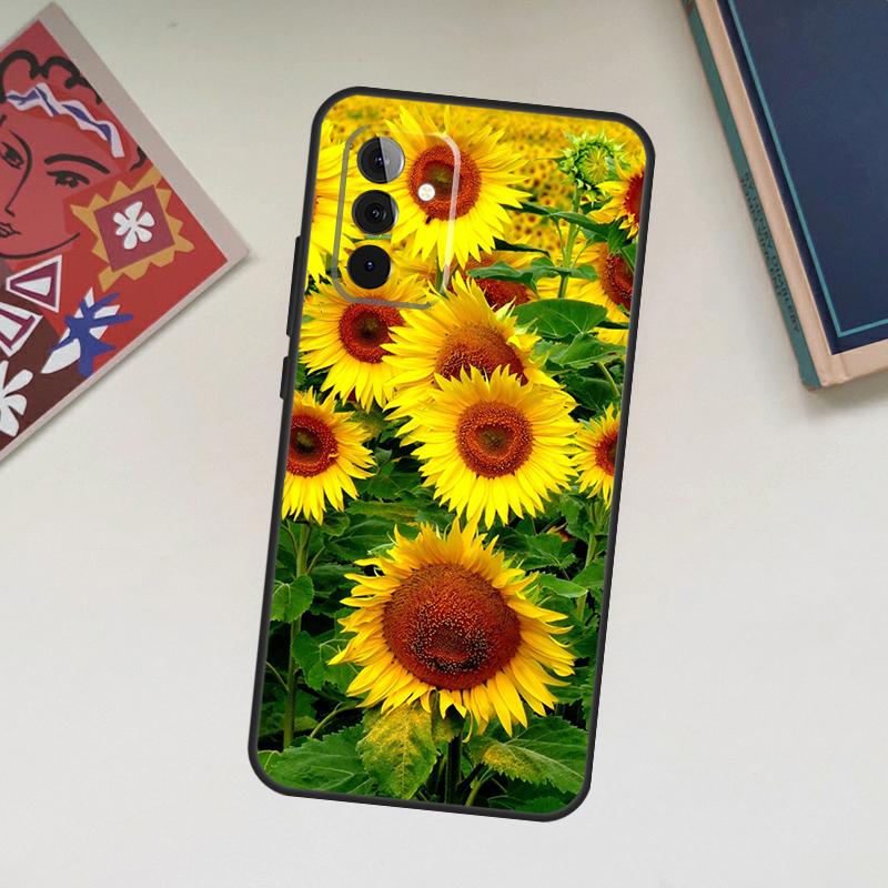 Sunflower  Floral Case For Samsung Galaxy A34 A54 A14 A56 A52 A53 A16 A26 A36 A55 A35 A15 A32 A12 A33 A13 A17