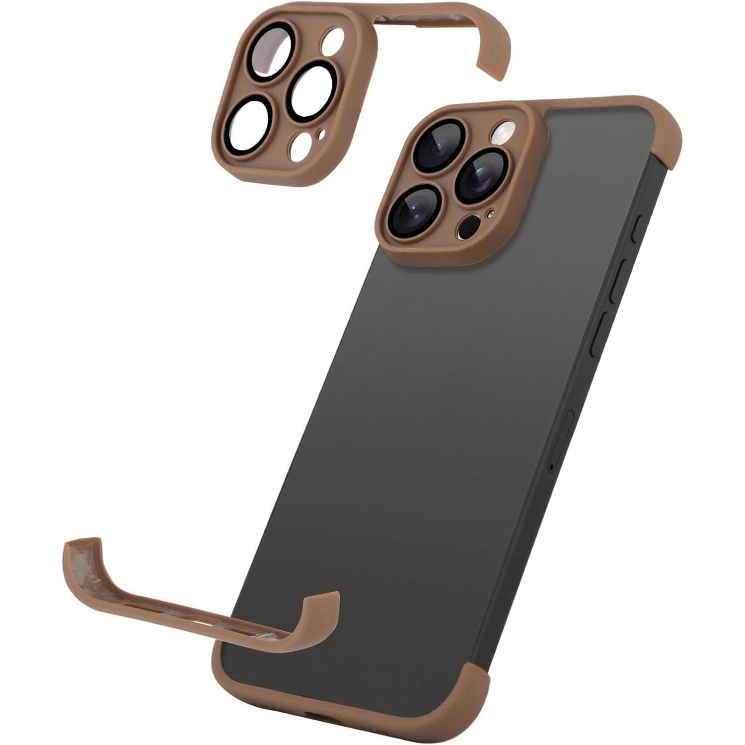 Для iPhone 16 Pro Чехол Безрамный Угловая Накладка на Углы Телефона Бампер из ТПУ с Защитой Объектива Камеры