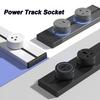 Waterproof Movable Power Track Socket Home Appliances Wall Mounted Socket Universal USB Fast Charging Adapter
