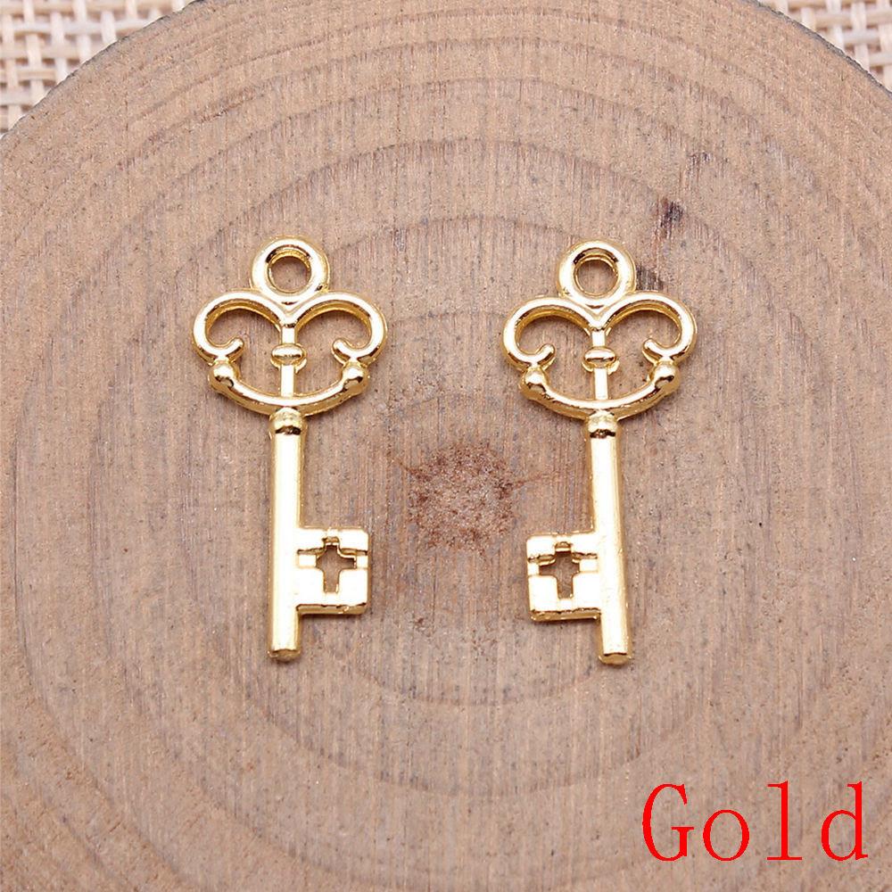Classic Key Shaped Charms Pendant For Bracelet Necklace Jewelry Making Craft Findings