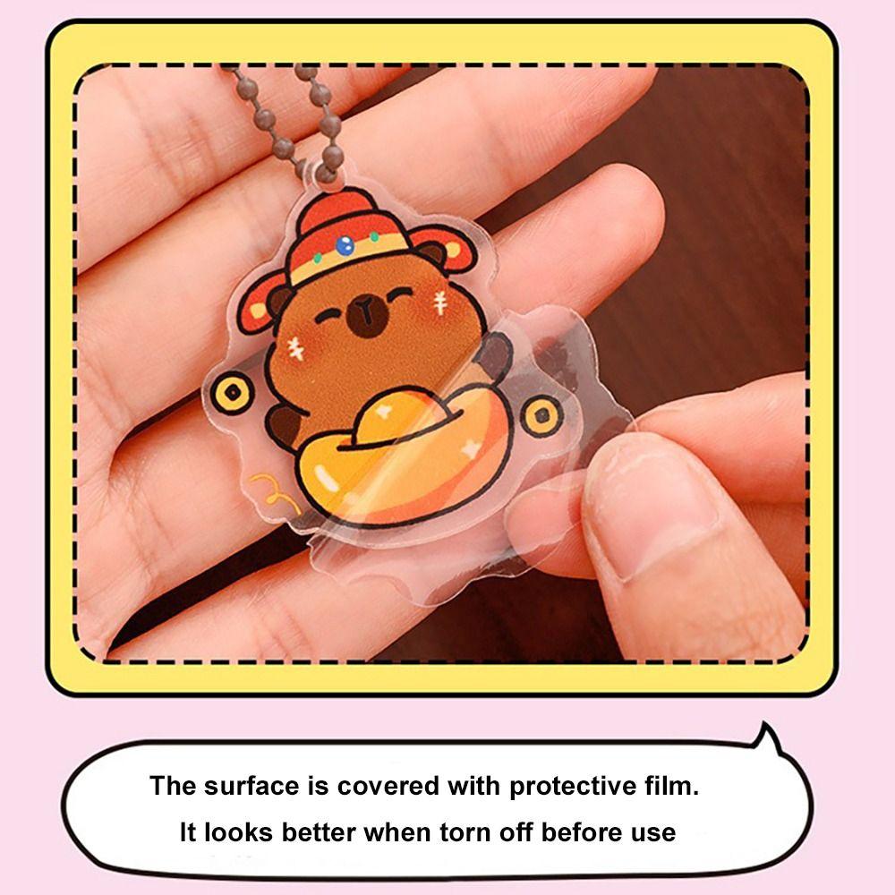 Cute Capybara Keychain Pendant Acrylic Keychain Decoration Lover Gift Acrylic Keychain  for Girl