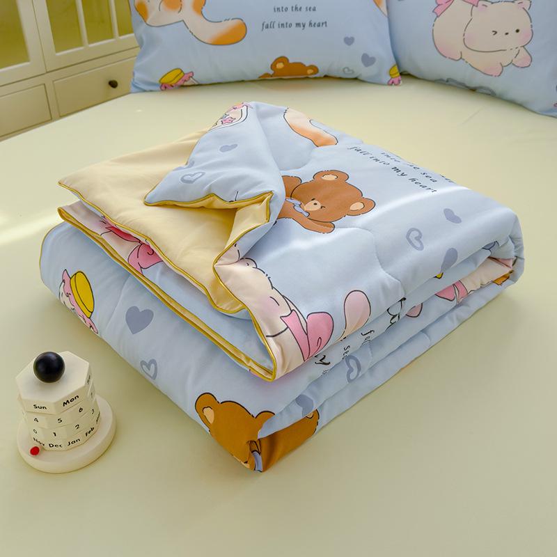 Class A Double Layer Soybean Fiber Quilt for Mothers & Babies - Lightweight Children's Summer Air Conditioning Quilt