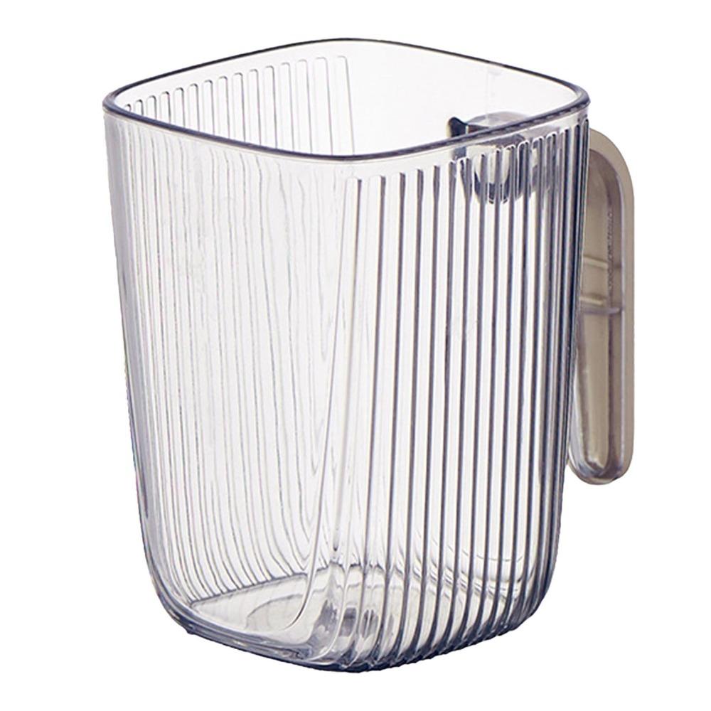 Comfort Grip Handle Bathroom Tumbler PET Mouthwash Cup Simple Modern Rinse Cup  Bathroom прозрачный