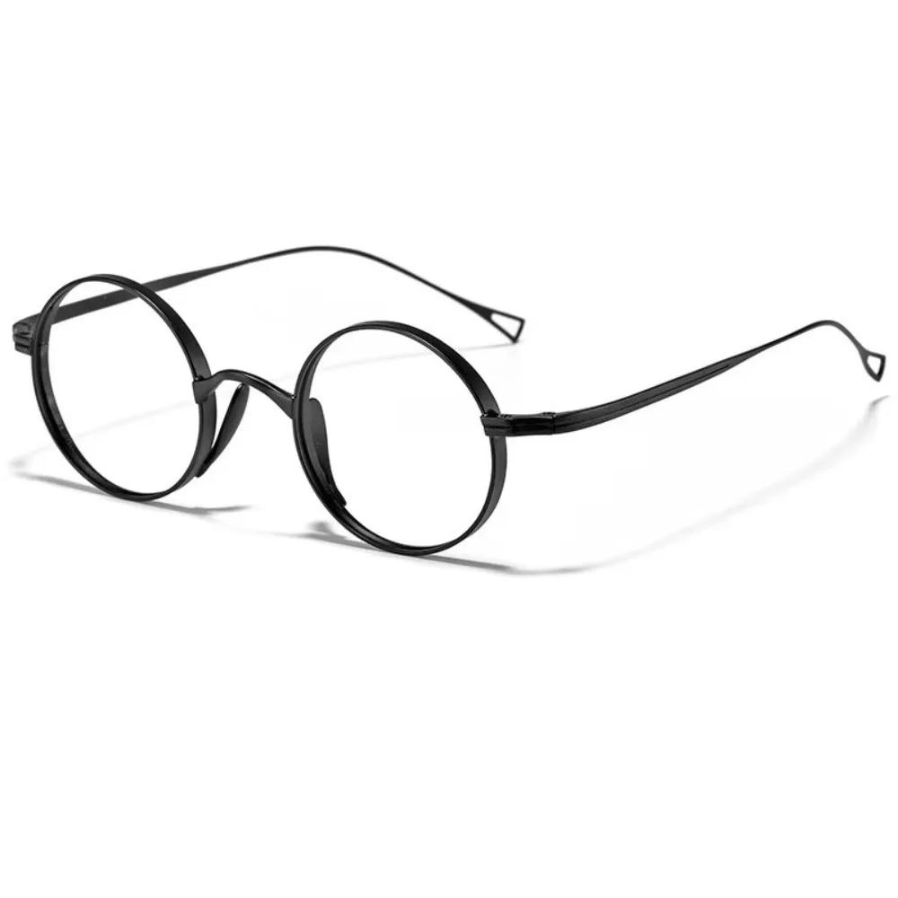 New Pure Titanium Glasses Frame Oval Shape Simple Design Eyeglasses Frames Retro Classic Eye Decoration