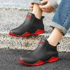 Fashion New men's short tube rain shoes outdoor off-road waterproof shoes men's thick soled anti slip rubber shoes lightweight overshoes