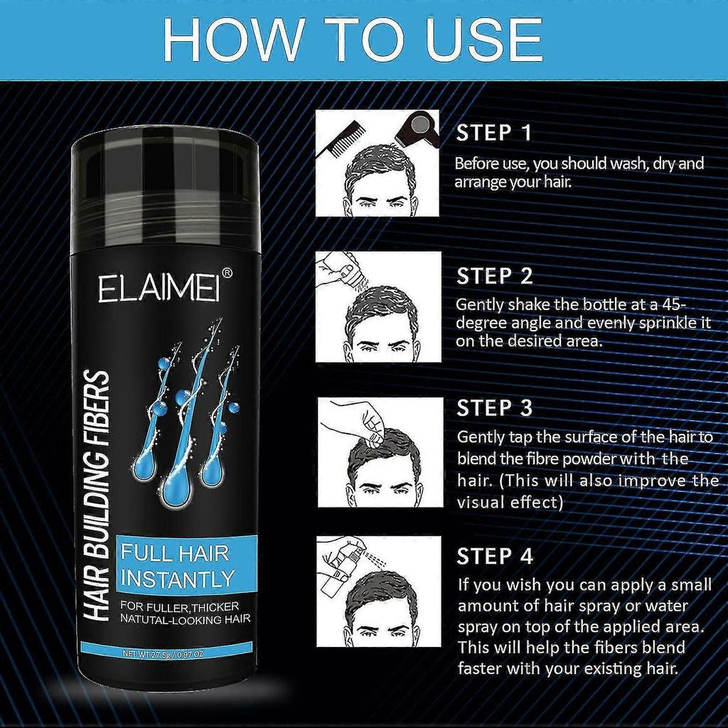 Hair Building Fibers Spray,natural Keratin Hair Strengthening Fibers,hair Loss Concealer For Men & Women