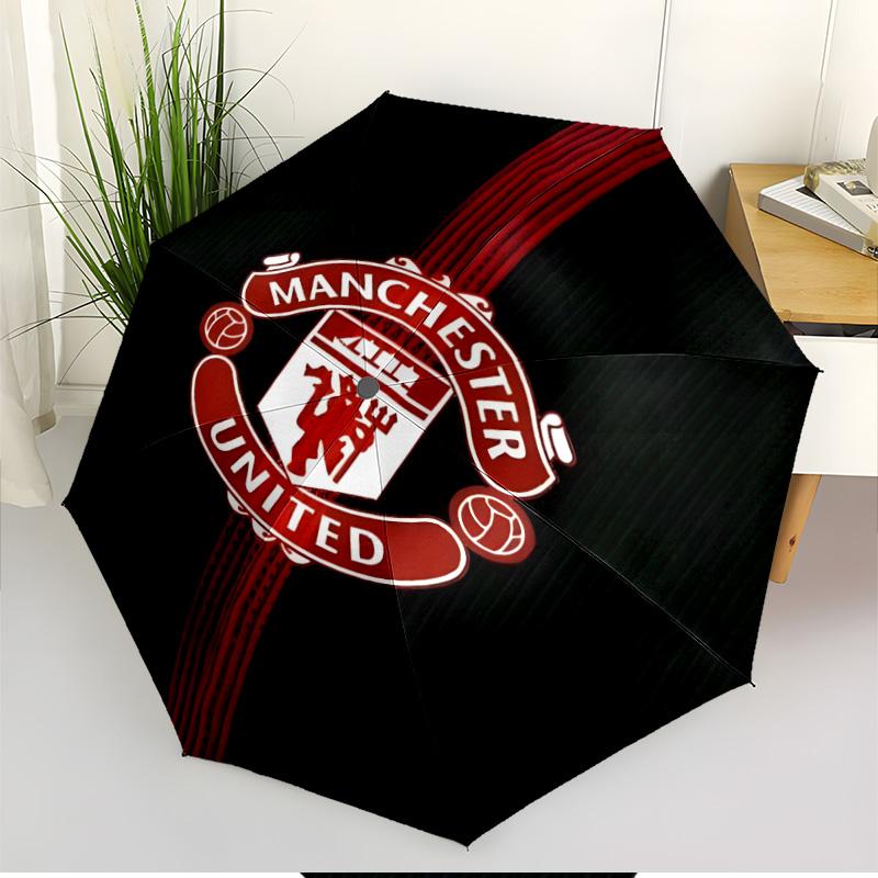 Football team.C Print Automatic Open Close Umbrella, Portable Foldable Umbrella, for Outdoor Commute Camping Trip, Ideal Birthday Gift