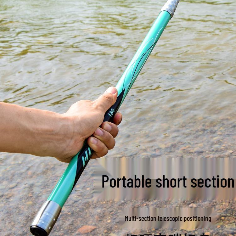 

Compact Carbon Fiber Telescopic Fishing Net Pole: Thickened, Reinforced, Super Sturdy, Foldable, Short Handle. Aluminum Alloy Net Head 30cm Diameter