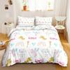 Unicorn Duvet Cover Set Starry Sky Unicorn Bedding Set Full Queen SizeDreamy Unicorn Theme Girly Comforter Cover Set For Girls