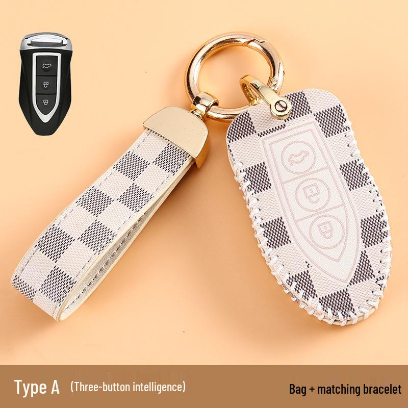Women's High-End Cheetah CS10/CS9 Car Key Case - Classic Old Flower Design
