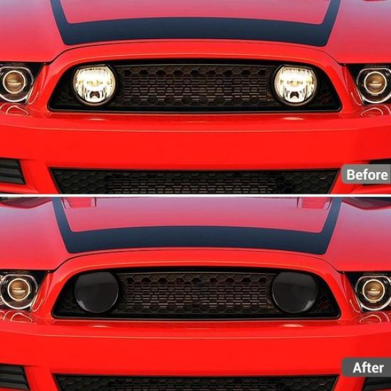 Rauchschwarze Frontgrill-Leuchten-Lampen-Zierleistenabdeckung Für Ford Mustang 10-14 Exterieur