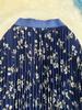 European & South African Cross-border 3D Floral Pleated A-line Midi Skirt for Women