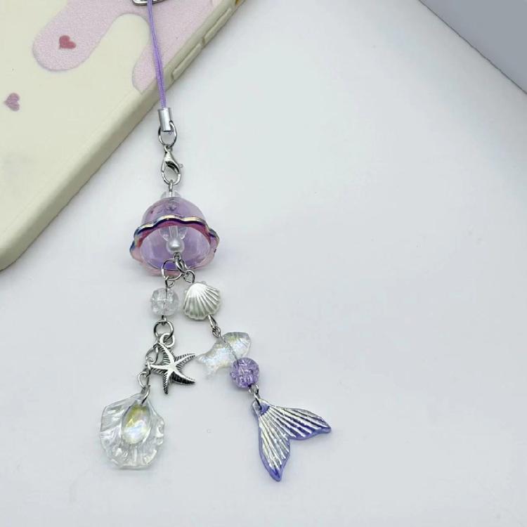 Elegant Mermaids Hanging Charm Multipurpose Phone Strap Practical Key Holder Accessory Bag Decoration for Trendy Women