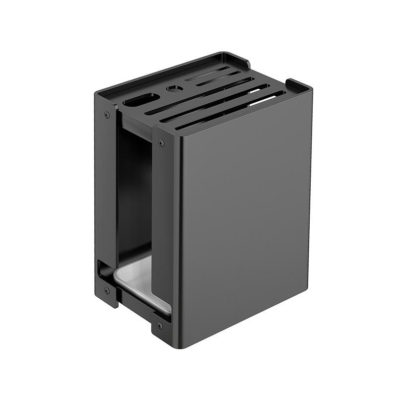 Wall-Mounted Kitchen Knife & Fork Holder: Integrated Countertop Knife Storage Rack & Block