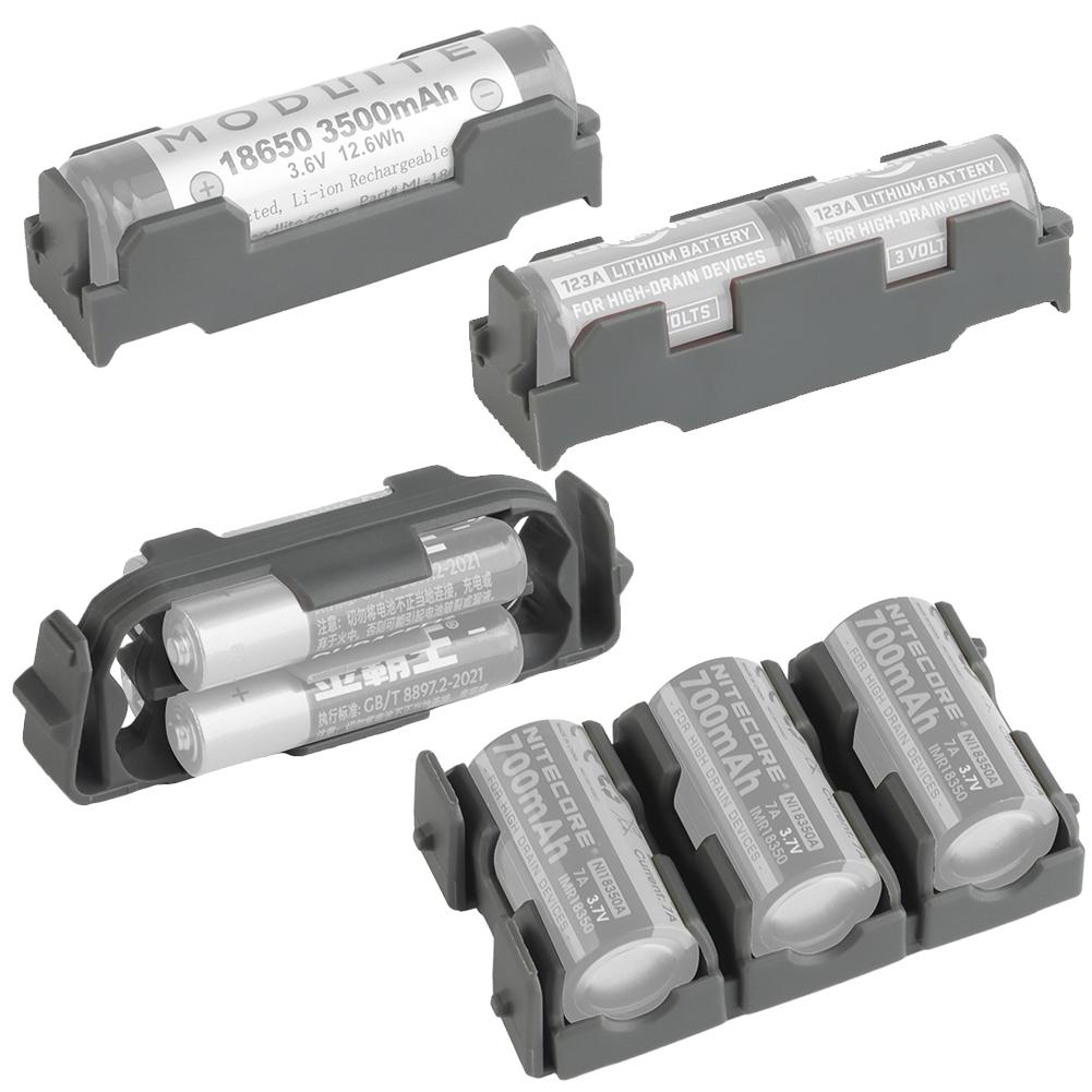 Модульный батарейный отсек Вставка Аксессуары Держатель батареи Органайзер для батареи Хранение батареи для батарей AAA 18650 18350 CR123A spain