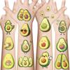 New Cartoon Avocado Series Tattoo Stickers Waterproof Party Gift Funny Face Stickers