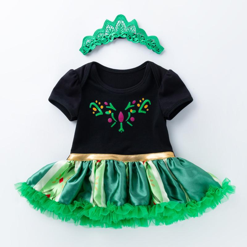 New Summer '02 Baby Frozen Two-Piece Dress: Short-Sleeved Top with Wings and Skirt