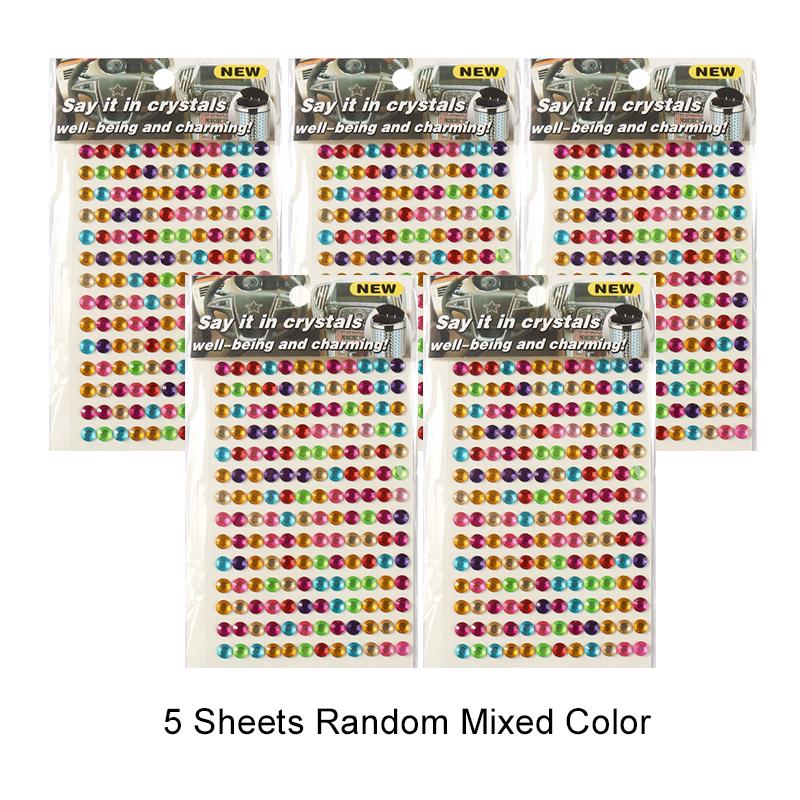 Colorful Crystal Sticker 1/2/3/5/10Sheet Diamond Graffiti Stickers Mini Crystal Diamond Cute Creative Stationery DIY Sticker ZYF