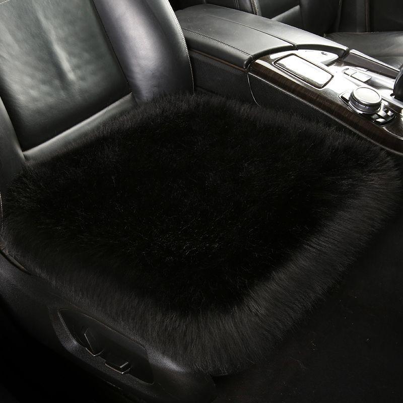 Set Universal de Perne Plușate din Lână Lungi pentru Scaune Auto de Iarnă cu Suport Lombar - Antiderapant și Îngroșat pentru Căldură