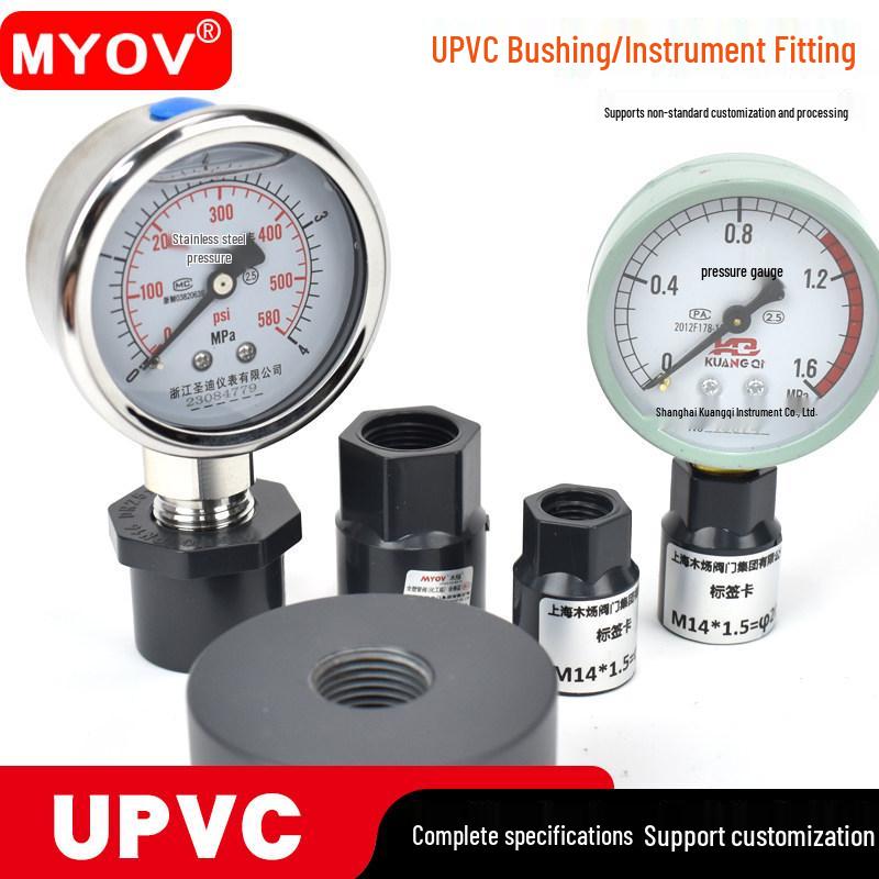 UPVC Female Thread Bushing for Pressure Gauge Instrument Fitting