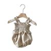 Sister Matching Outfits Baby Clothes Summer Style for Girls Solid Color Ruffled Strap Princess Romper Jumpsuit