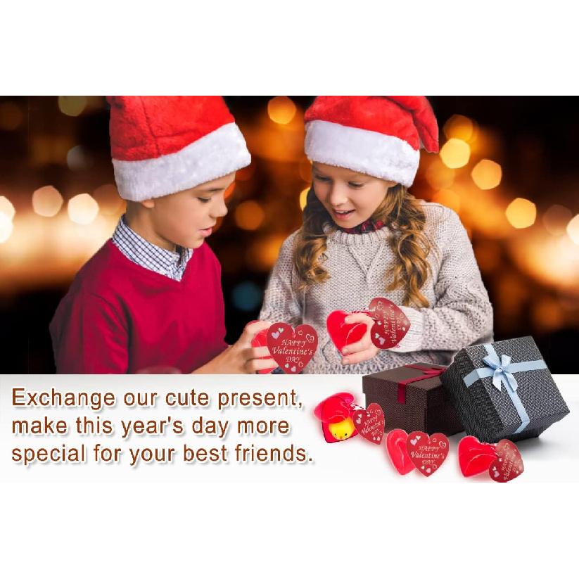30 Pack Kids Valentines Party Favors Set 30 Mochi Squishy Toys Red Heart Plastic Box with Valentine Cards for Kids Boy Girl Valentine Gifts School