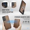 For Samsung Galaxy A54 5G Magnetic Case JEEHOOD J10 Leather Back Phone Cover with Detachable Card Holder Kickstand