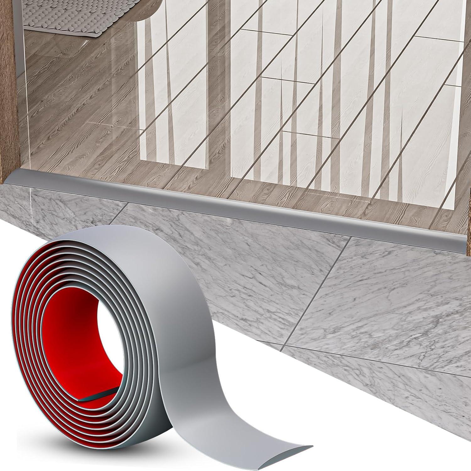 

1PC 118.11inch PVC Floor Transition Strip Threshold Edging Trim Strip Self Adhesive Doorway Floor Joining Strip Home Hardware (GRAY,3meters) сірий колір