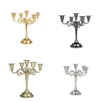 Bougeoir Rétro Style Américain Créatif Trois Têtes Cinq Têtes Support à Bougies en Métal Fer Décoration de Table de Dîner Romantique