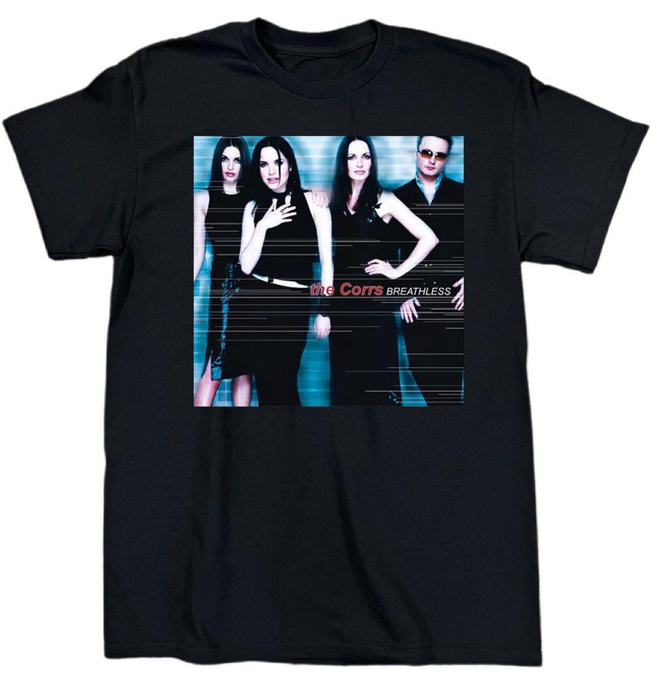 Редкий! The Corrs In Music Tour Хлопковая футболка большого размера Черная футболка UR435 Унисекс футболка L