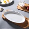 SIFAR 10-Zoll Ovales Keramik-Fischplatten-Set (5er-Pack)